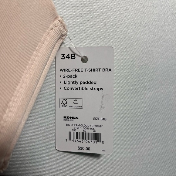 SO Wireless Bra 34B NWT - Picture 4 of 8